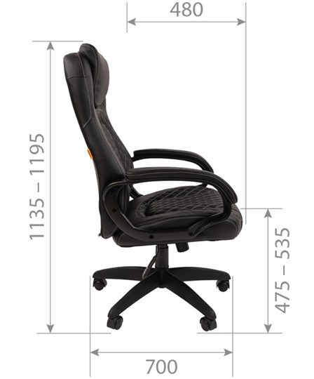 Офисное кресло CHAIRMAN 432, экокожа, цвет коричневый в Нижнекамске - изображение 6