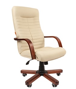 Офисное кресло CHAIRMAN 480 WD, экокожа, цвет бежевый в Альметьевске - предосмотр