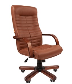 Кресло компьютерное CHAIRMAN 480 WD, экокожа, цвет коричневый в Альметьевске