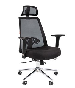 Офисное кресло CHAIRMAN 535 LUX сетчатый акрил черный / полиэстер черный в Альметьевске