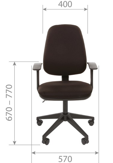 Компьютерное кресло CHAIRMAN 661 Ткань стандарт 15-21 черная в Нижнекамске - изображение 3