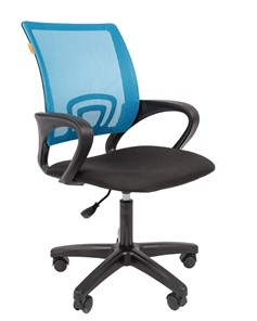Компьютерное кресло CHAIRMAN 696 black LT, голубое в Набережных Челнах