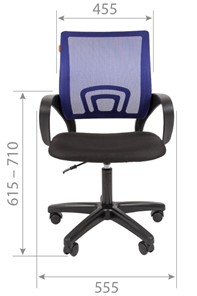 Компьютерное кресло CHAIRMAN 696 black LT, синий в Нижнекамске - предосмотр 3