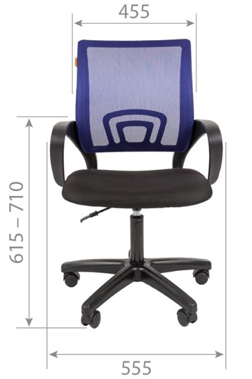 Компьютерное кресло CHAIRMAN 696 black LT, синий в Нижнекамске - изображение 3