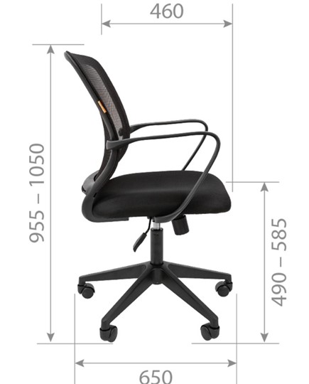 Кресло компьютерное CHAIRMAN 698 black TW, ткань, цвет серый в Альметьевске - изображение 2