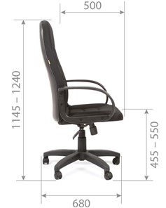 Кресло компьютерное CHAIRMAN 727 TW 11, цвет черный в Нижнекамске - предосмотр 5