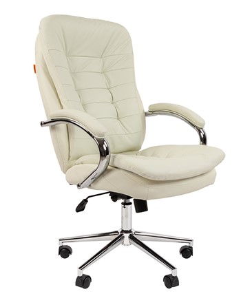 Офисное кресло CHAIRMAN 795 кожа, цвет белый в Альметьевске - изображение