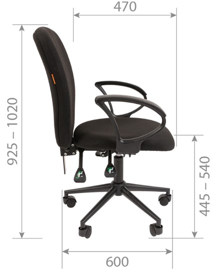 Офисное кресло CHAIRMAN 9801 BLACK, черное в Нижнекамске - изображение 4