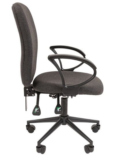 Кресло компьютерное CHAIRMAN 9801 BLACK, серое в Нижнекамске - изображение 5