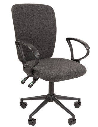 Кресло компьютерное CHAIRMAN 9801 BLACK, серое в Нижнекамске - изображение