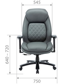 Офисное кресло CHAIRMAN CH403, серый, эко кожа в Казани - предосмотр 3