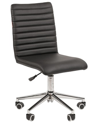 Компьютерное кресло CHAIRMAN 020, черное экокожа в Нижнекамске - изображение