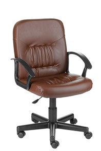 Офисное кресло Чат кожзам коричневый в Альметьевске