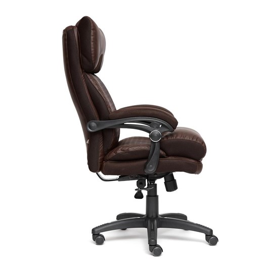 Офисное кресло CHIEF кож/зам/ткань, коричневый/коричневый стеганный, 36-36/36-36 стеганный/24 арт.13111 в Альметьевске - изображение 1