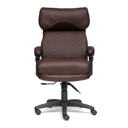 Офисное кресло CHIEF кож/зам/ткань, коричневый/коричневый стеганный, 36-36/36-36 стеганный/24 арт.13111 в Альметьевске - изображение 3