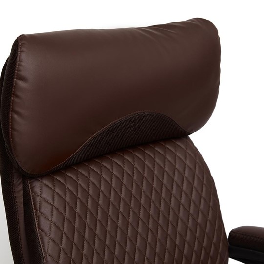 Офисное кресло CHIEF кож/зам/ткань, коричневый/коричневый стеганный, 36-36/36-36 стеганный/24 арт.13111 в Альметьевске - изображение 4