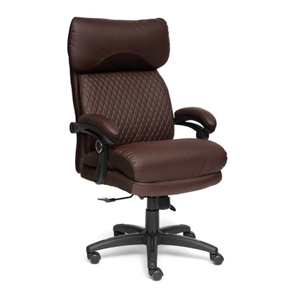 Офисное кресло CHIEF кож/зам/ткань, коричневый/коричневый стеганный, 36-36/36-36 стеганный/24 арт.13111 в Альметьевске - изображение