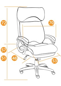 Офисное кресло DUKE флок/ткань, серый/серый, 29/TW-12 арт.14039 в Альметьевске - предосмотр 27
