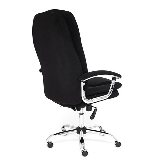 Кресло компьютерное SOFTY LUX флок, черный, арт.13594 в Нижнекамске - изображение 3