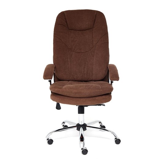 Кресло офисное SOFTY LUX флок, коричневый, арт.13595 в Нижнекамске - изображение 1
