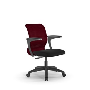 Компьютерное кресло SU-M-4/подл.160/осн.005 бордовый/черный в Альметьевске