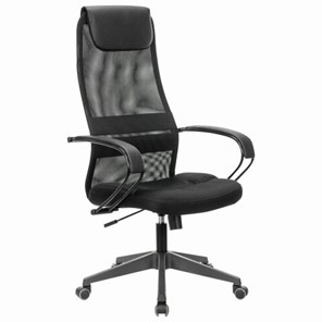 Офисное кресло Brabix Premium Stalker EX-608 PL (ткань-сетка/кожзам, черное) 532090 в Альметьевске - предосмотр