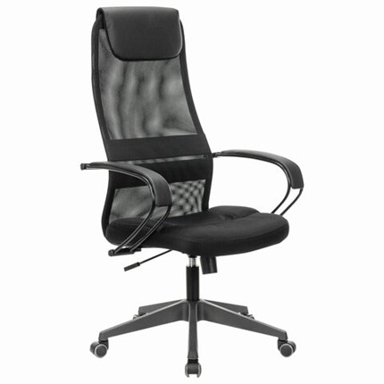 Офисное кресло Brabix Premium Stalker EX-608 PL (ткань-сетка/кожзам, черное) 532090 в Казани - изображение