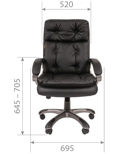 Офисное кресло CHAIRMAN 442 Экокожа черная в Нижнекамске - изображение 4