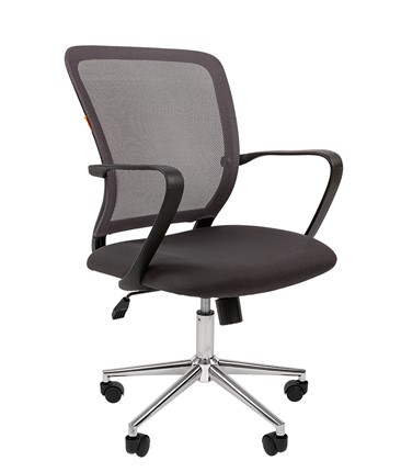 Кресло офисное CHAIRMAN 698 CHROME new Сетка TW-04 (серый) в Нижнекамске - изображение