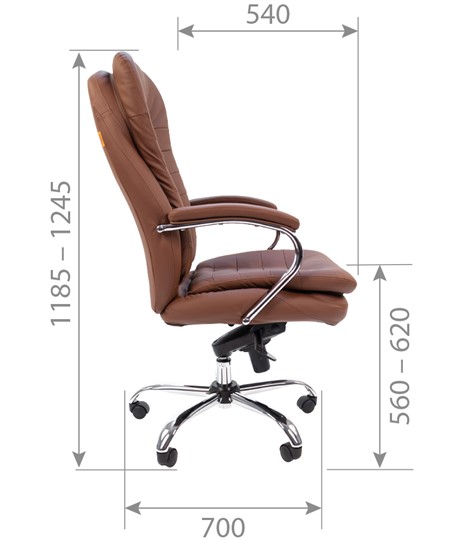 Офисное кресло CHAIRMAN 795 кожа, цвет белый в Альметьевске - изображение 3
