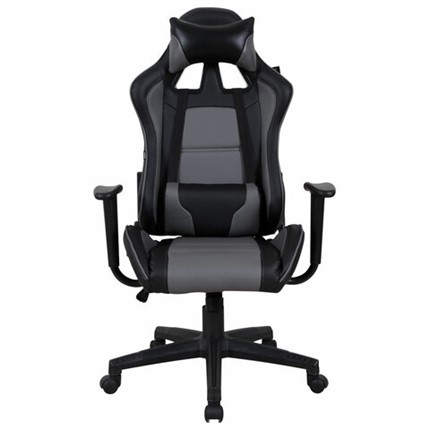 Офисное кресло Brabix GT Racer GM-100 (две подушки, экокожа, черное/серое) 531926 в Альметьевске - изображение