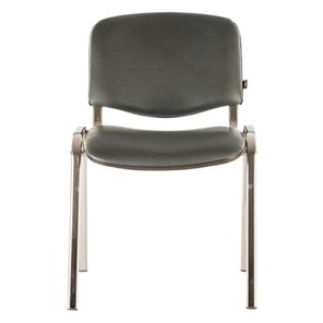 Офисный стул Brabix Iso CF-001 (хромированный каркас, кожзам серый) 531426 в Альметьевске