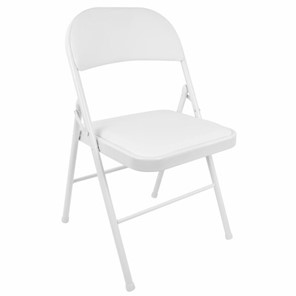 Офисный стул складной BRABIX "Golf Plus CF-003 КОМФОРТ", белый каркас, кожзам белый, 532888 в Альметьевске - предосмотр