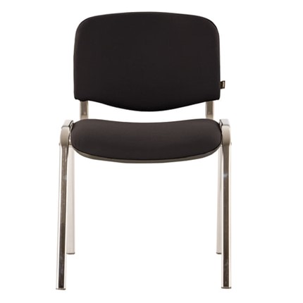 Офисный стул Brabix Iso CF-001 (хромированный каркас, ткань черная) 531419 в Нижнекамске - изображение