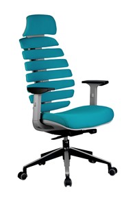 Кресло Riva Chair SHARK (Лазурный/серый) в Альметьевске