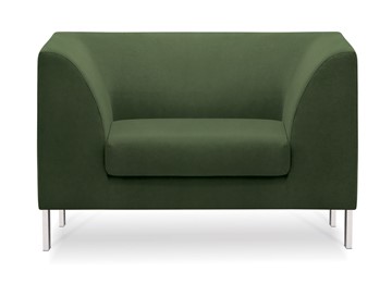 Кресло мягкое Сиеста, ткань Сахара / зеленая С39 в Нижнекамске