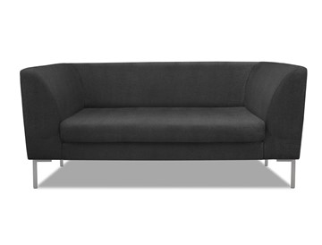 Офисный диван мягкий Сиеста 2-местный, ткань Сахара / серая С26 в Набережных Челнах