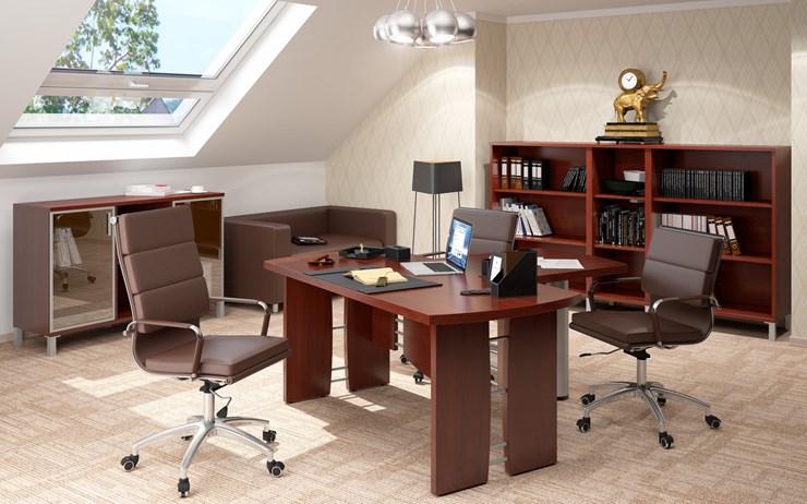 Кабинет руководителя BORN переговорный стол, шкаф для документов, венге в Набережных Челнах - изображение 3