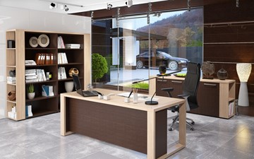 Кабинет руководителя ALTO с высоким шкафом для одежды, низким для документов и журнальным столиком в Альметьевске - предосмотр 3