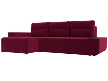 Угловой диван для гостиной Чикаго, Бордовый (микровельвет) в Альметьевске