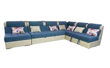 Угловой диван Leco (Синий) 3700х1240 мм в Набережных Челнах
