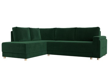 Угловой диван Лига-024, Зеленый (Велюр) в Набережных Челнах