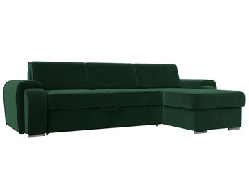 Угловой раскладной диван Лига-025, Зеленый (Велюр) в Альметьевске - предосмотр