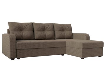 Угловой диван с оттоманкой Ливерпуль Лайт, Корфу 03 (Рогожка) в Нижнекамске