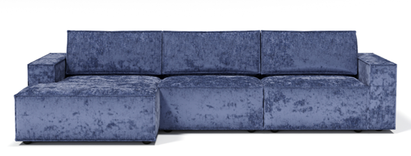 Угловой диван с оттоманкой Лофт 357х159х93 (НПБ/Еврокнижка) в Нижнекамске - изображение
