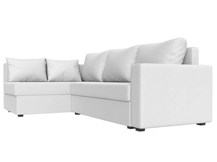 Угловой диван Мансберг, Белый (Экокожа) в Альметьевске - изображение 7