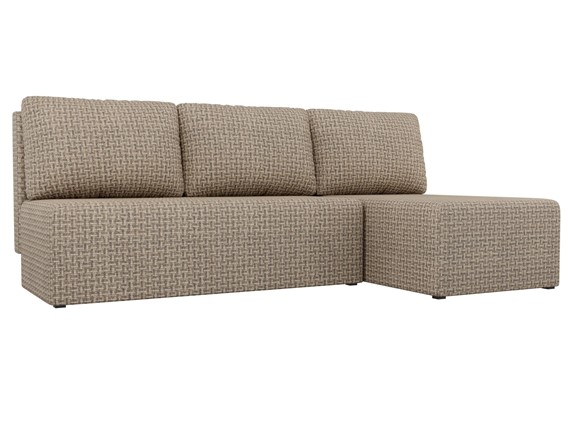 Угловой диван с оттоманкой Поло, Корфу 03 (рогожка) в Нижнекамске - изображение