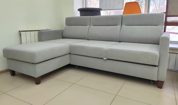 Угловой диван Марсель Luma 13 серый велюр в Альметьевске - изображение