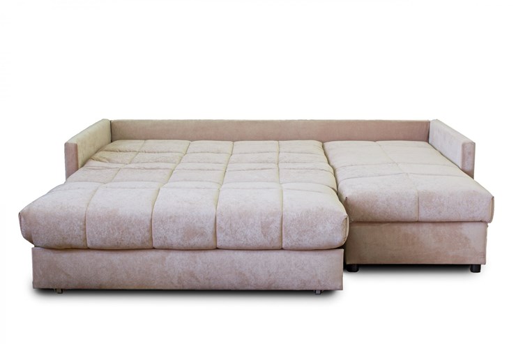 Угловой диван Аккордеон 043, 1400 с оттоманкой 700, ППУ в Альметьевске - изображение 1