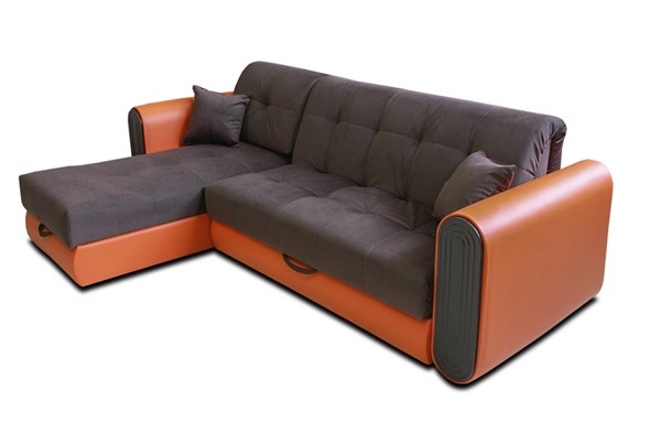Угловой диван с оттоманкой Аккордеон-8 (сп.м. 80х205) в Нижнекамске - изображение